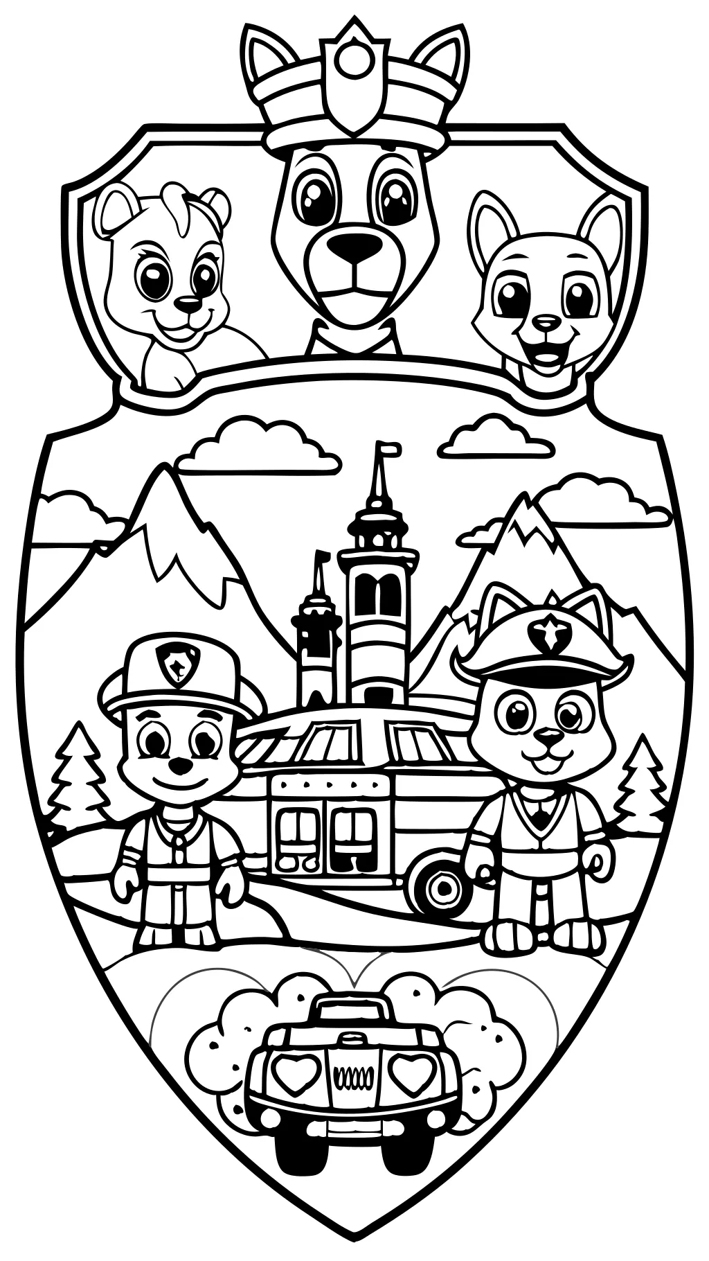 PAW PATROL Mighty Movie Pages para colorear